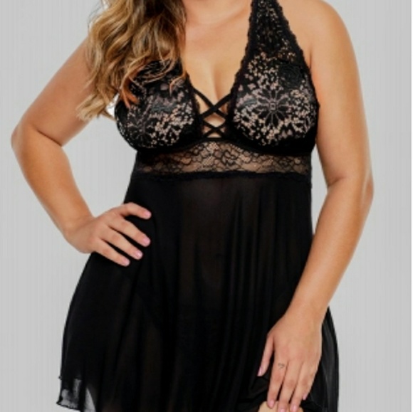 New Black Babydoll Set - Picture 3 of 3